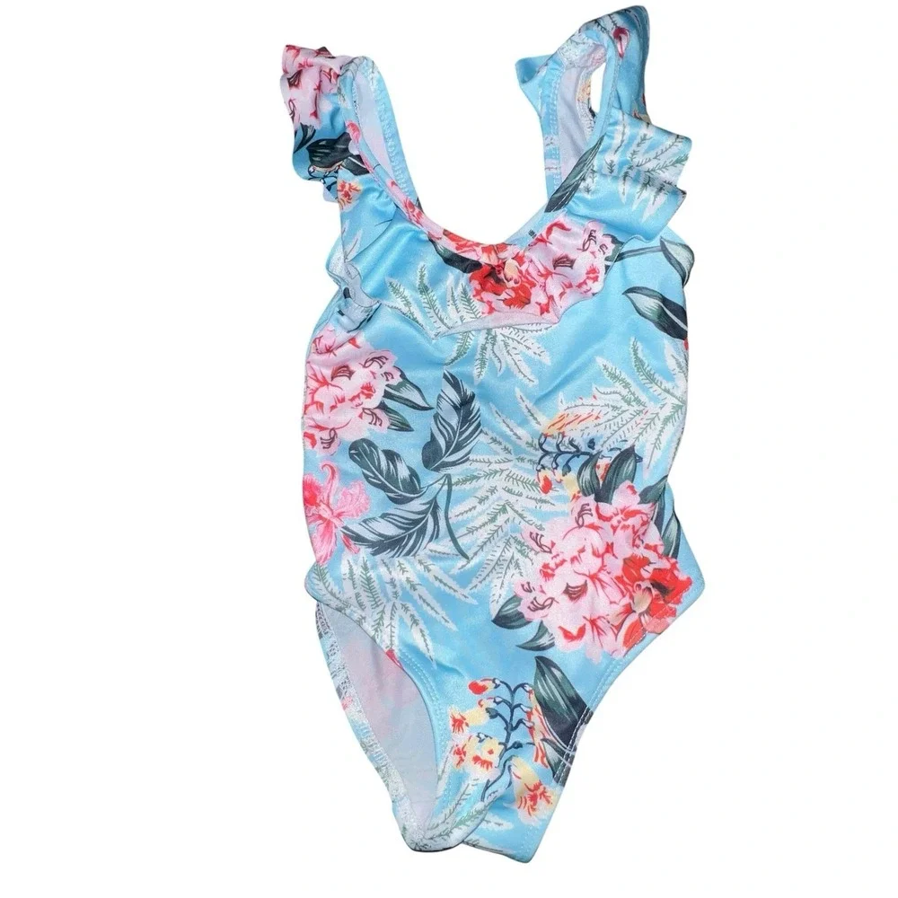 Bundle Of 3 Toddler Girl Bathing Suits Size 18‎ Months OP Floral One Piece Beach